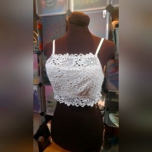 L Aerie brallet soft floral eyelet design